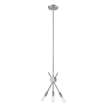 Eglo 203479A - 3 LT Open Bulb Mini Pendant w/ Polished Nickel Finish & Semi-Adjustable Arms