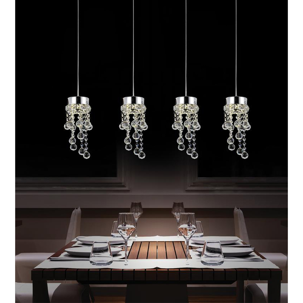 Monica 4 Light Multi Light Pendant With Chrome Finish